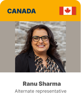 Ranu Sharma, Manager, Office of International Affairs for the Health Portfolio, Health Canada